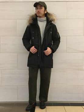 「417 EDIFICE（フォーワンセブンエディフィス）のアイテム（その他アウター）」を使った、RYOさん（メンズ・175cm）の冬コーディネート