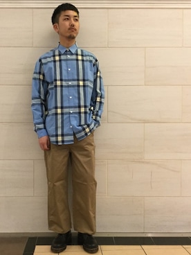 「Influence（インフルエンス）のアイテム」を使った、RYOさん（メンズ・175cm）の春コーディネート