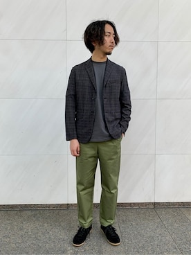 「417 EDIFICE（フォーワンセブンエディフィス）のアイテム（スニーカー）」を使った、RYOさん（メンズ・175cm）の春コーディネート