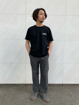 「417 EDIFICE（フォーワンセブンエディフィス）のアイテム（スニーカー）」を使った、RYOさん（メンズ・175cm）の春コーディネート
