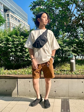 「417 EDIFICE（フォーワンセブンエディフィス）のアイテム（バッグ）」を使った、RYOさん（メンズ・175cm）の夏コーディネート