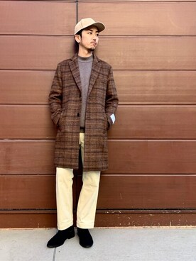 「417 EDIFICE（フォーワンセブンエディフィス）のアイテム（帽子）」を使った、RYOさん（メンズ・175cm）の秋コーディネート