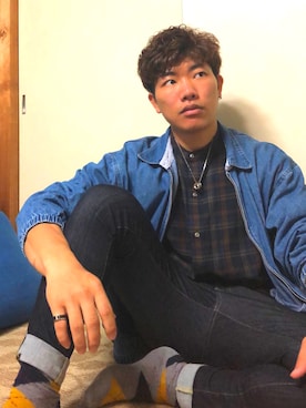 「TOMMY HILFIGER（トミーヒルフィガー）のアイテム（デニムジャケット）」を使った、まささん（メンズ・181cm）の春コーディネート