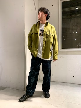 「RAGEBLUE（レイジブルー）のアイテム（ローファー）」を使った、西尾 一輝さん（メンズ・174cm）の春コーディネート