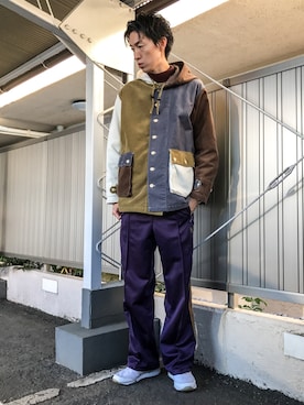 「aie」｜「アイテム（レッグウェア）」を使った、loupさん（メンズ・180cm）の冬コーディネート