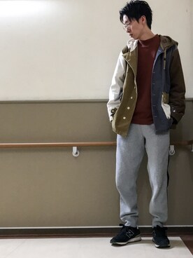 「aie」｜「アイテム（レッグウェア）」を使った、loupさん（メンズ・180cm）の冬コーディネート