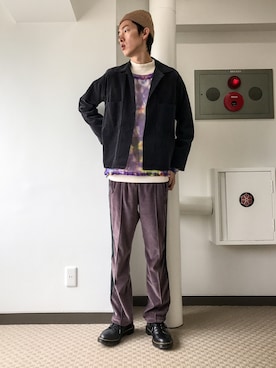 「AURALEE」｜「アイテム（ニットキャップ/ビーニー）」を使った、loupさん（メンズ・180cm）の冬コーディネート