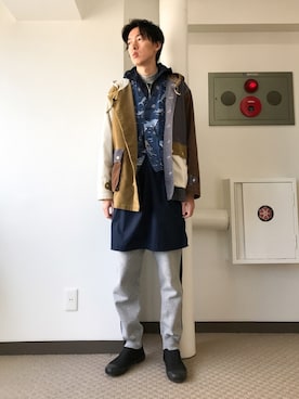 「aie」｜「アイテム（レッグウェア）」を使った、loupさん（メンズ・180cm）の冬コーディネート