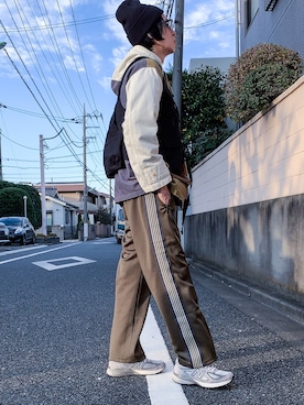 「aie」｜「アイテム（スニーカー）」を使った、loupさん（メンズ・180cm）の冬コーディネート
