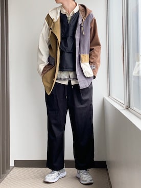 「aie」｜「アイテム（スニーカー）」を使った、loupさん（メンズ・180cm）の春コーディネート