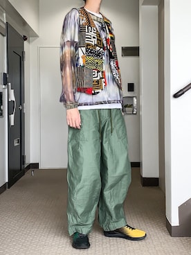 「HOKA ONE ONE × Engineered  Garments」｜loupさん（メンズ・180cm）の春コーディネート