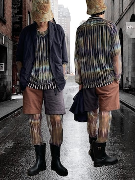「AIGLE（エーグル）のアイテム（レインシューズ）」を使った、loupさん（メンズ・180cm）の夏コーディネート