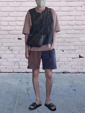 「Needles（ニードルス）のアイテム（バッグ）」を使った、loupさん（メンズ・180cm）の秋コーディネート
