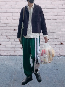 「ENGINEERED GARMENTS」｜「アイテム（その他アウター）」を使った、loupさん（メンズ・180cm）の秋コーディネート