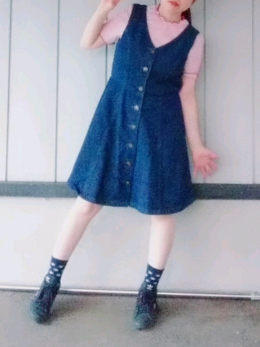 「今日のコーデ、いいね、save、フォローお願いします🤑、お洒落さんとつながりたい」｜「ZARAのアイテム（Tシャツ/カットソー、レッド系）」を使った、わなつ🍓さん（レディース・153cm）の夏コーディネートの1枚目の写真