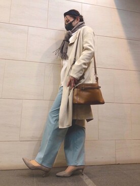 「シャーベットカラー」｜りちゅんさん（レディース・158cm）の冬コーディネート