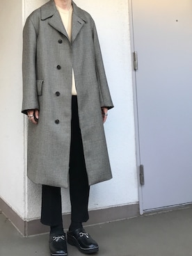 「PRADA（プラダ）のアイテム（スラックス）」を使った、zumaさん（メンズ・170cm）の冬コーディネート