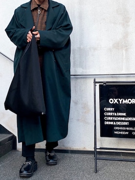 「PRADA（プラダ）のアイテム（スラックス）」を使った、zumaさん（メンズ・170cm）の冬コーディネート