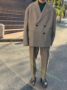 「stein」｜「アイテム（その他シューズ）」を使った、zumaさん（メンズ・170cm）の春コーディネート