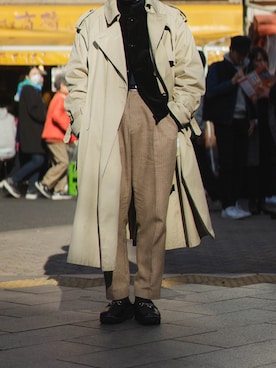 「Scye（サイ）のアイテム（ブルゾン）」を使った、zumaさん（メンズ・170cm）の春コーディネート