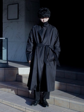 「PRADA（プラダ）のアイテム（スラックス）」を使った、zumaさん（メンズ・170cm）の冬コーディネート