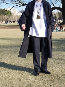 「セットアップ風」｜「アイテム（その他アウター）」を使った、zumaさん（メンズ・170cm）の春コーディネート