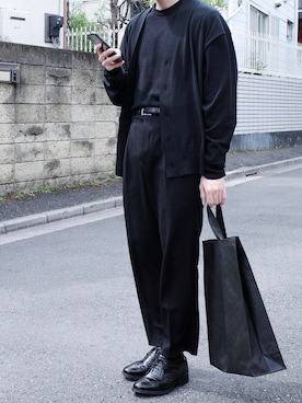 「PRADA（プラダ）のアイテム（スラックス）」を使った、zumaさん（メンズ・170cm）の春コーディネート