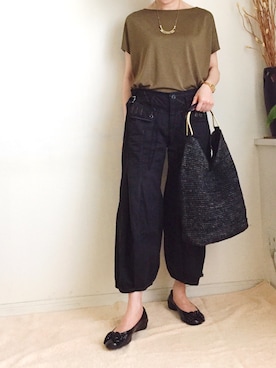 「MARITHE + FRANCOIS GIRBAUD（マリテフランソワジルボー）のアイテム（パンツ）」を使った、miiさん（レディース・151cm）の夏コーディネート