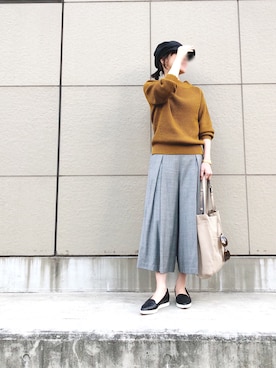 「TOPKAPI（トプカピ）のアイテム（帽子）」を使った、miiさん（レディース・151cm）の秋コーディネート