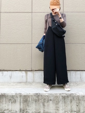 「YANUK（ヤヌーク）のアイテム（ジャケット/アウター）」を使った、miiさん（レディース・151cm）の春コーディネート