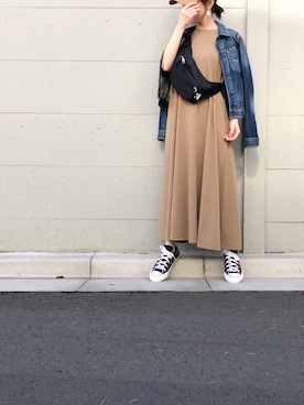 「YANUK（ヤヌーク）のアイテム（ジャケット/アウター）」を使った、miiさん（レディース・151cm）の春コーディネート