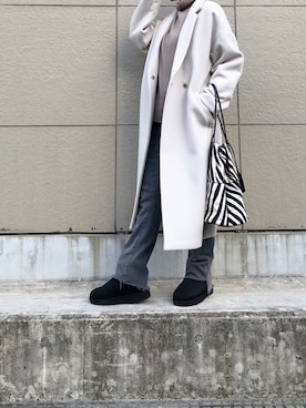 「Whim Gazette（ウィムガゼット）のアイテム（その他アウター）」を使った、miiさん（レディース・151cm）の冬コーディネート