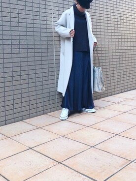「Whim Gazette（ウィムガゼット）のアイテム（その他アウター）」を使った、miiさん（レディース・151cm）の冬コーディネート