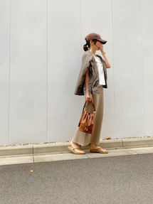 ドゥーズイエムクラス　WIDE LINENシャツ　ベージュ ドゥーズィエムクラス WIDEリネンシャツ ベージュ オーバー