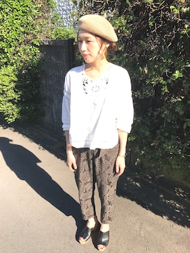 「アイテム（アナログ腕時計）」を使った、emiさん（レディース・161cm）の夏コーディネート