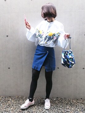 「ADER error（アーダーエラー）のアイテム（スカート）」を使った、miyhong✳︎✳︎さん（レディース・168cm）の冬コーディネート