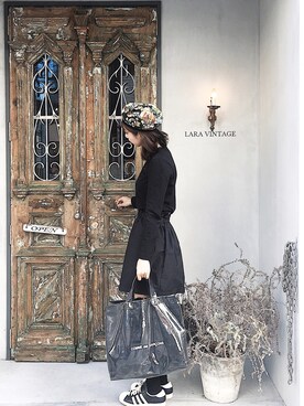 「HYKE」｜「アイテム（ハンチング/ベレー帽）」を使った、miyhong✳︎✳︎さん（レディース・168cm）の秋コーディネート