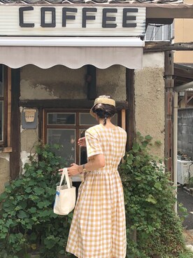 「サンバイザー」｜「アイテム（その他）」を使った、miyhong✳︎✳︎さん（レディース・168cm）の夏コーディネート