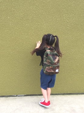 「Herschel Supply（ハーシェルサプライ）のアイテム」を使った、RRさん（キッズ・110cm）の夏コーディネート