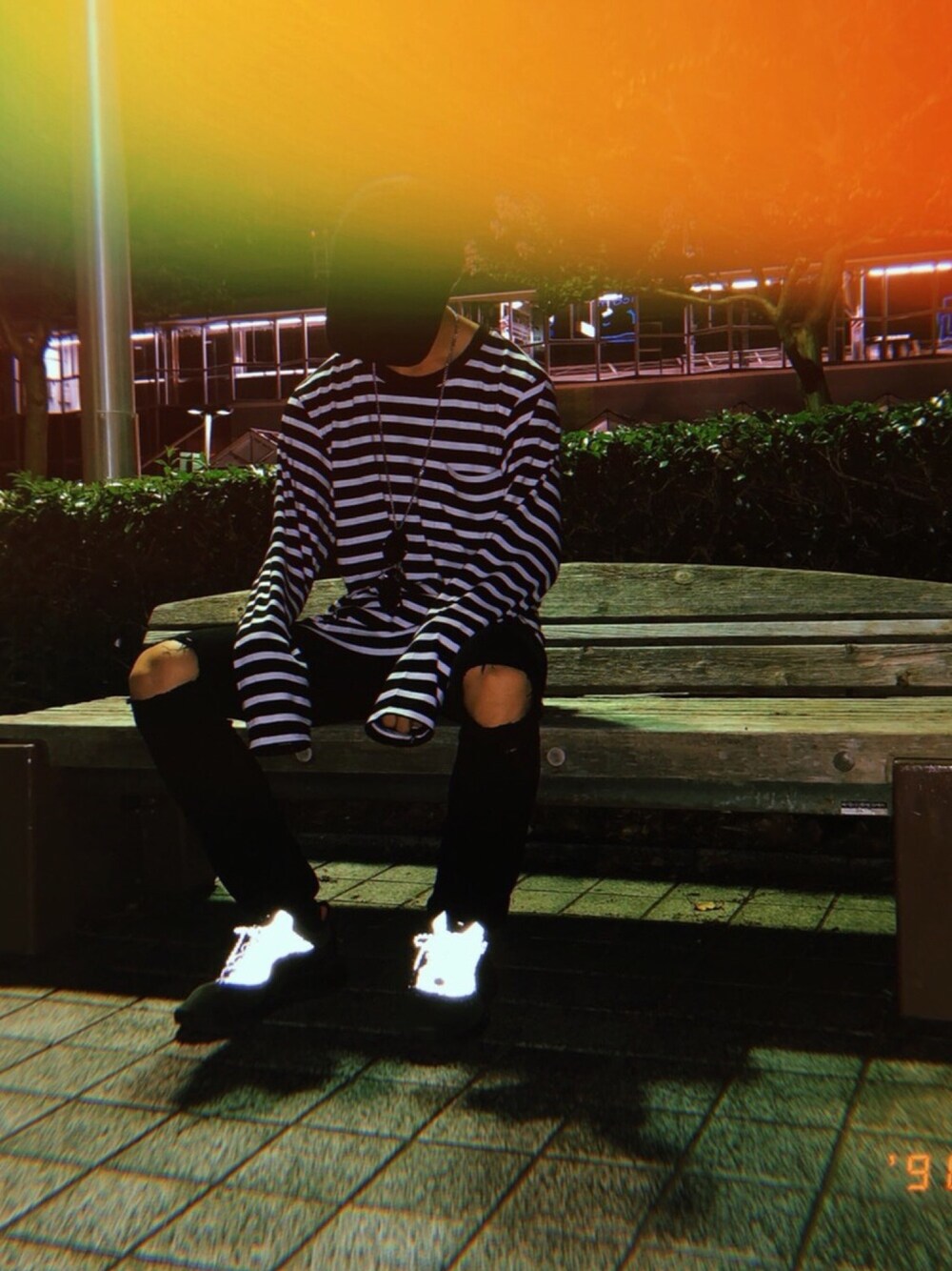「GU、ウィゴー(WEGO)、おしゃれさんと繋がりたい、adidas」｜「adidasのTUBULARRISE チュブラーレイズ  BY3557（スニーカー、ブラック系）」を使った、はしもとさん（メンズ・172cm）の夏コーディネートの1枚目の写真