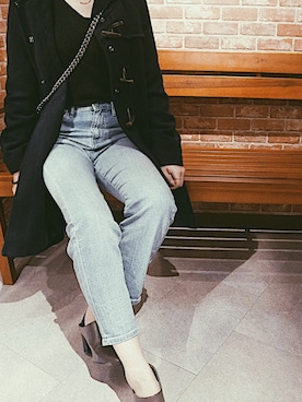 「UNIQLO（ユニクロ）のメリノブレンドベルスリーブセーター（長袖）（ニット/セーター）」を使った、marinaさん（レディース・164cm）の冬コーディネート