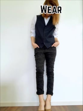 「Miminy Piminy（ミミニー ピミニー）のアイテム（シューズ）」を使った、Takumi.cさん（レディース・161cm）の春コーディネート