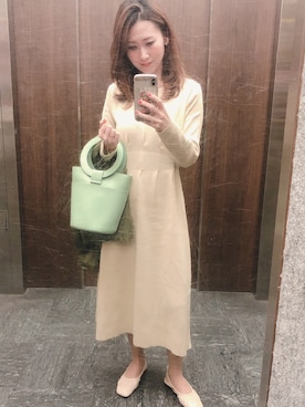 「インスタやってます」｜「アイテム（ワンピース/ドレス）」を使った、karinrinさん（レディース・156cm）の春コーディネート