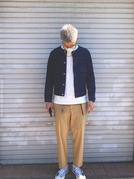 「SEVENDAYS=SUNDAY（セブンデイズサンデイ）のアイテム（その他アウター）」を使った、Yajijiさん（メンズ・181cm）の春コーディネート