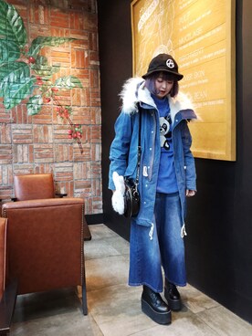 小鸟胃Abby酱さん(レディース・159cm)の冬コーディネート