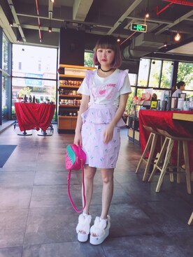 小鸟胃Abby酱さん（レディース・159cm）の夏コーディネート