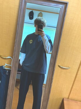 「LAKOLE（ラコレ）のアイテム（スウェット）」を使った、るまんど さん（メンズ・169cm）の春コーディネート