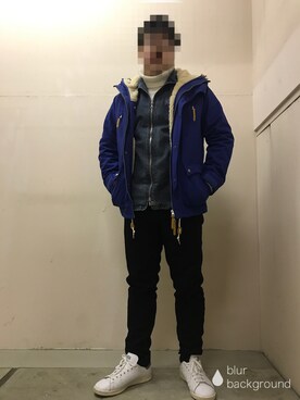 「A.P.C.（アーペーセー）のアイテム（ブルゾン）」を使った、ケンさん（メンズ・168cm）の冬コーディネート