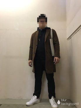 「nonnative（ノンネイティブ）のアイテム（チェスターコート）」を使った、ケンさん（メンズ・168cm）の冬コーディネート