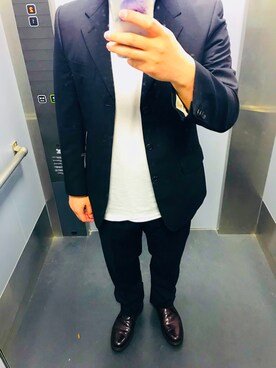 「Paul Smith（ポールスミス）のアイテム（セットアップ）」を使った、ケンさん（メンズ・168cm）の春コーディネート